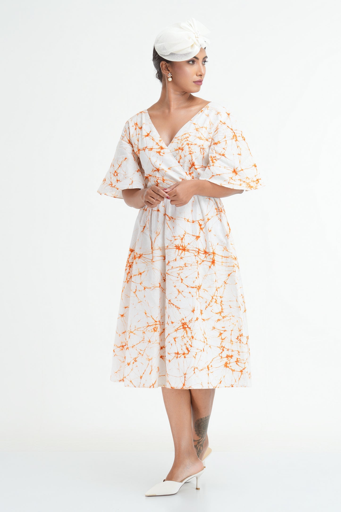 Victoria Cotton batik Midi dress