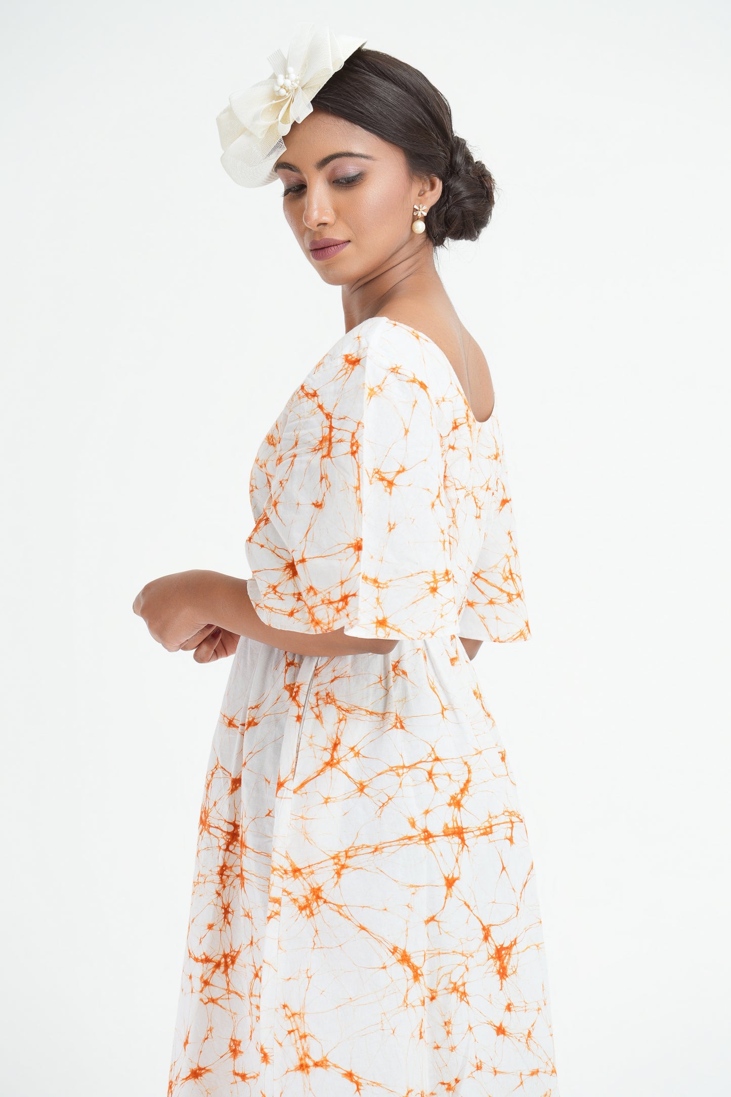 Victoria Cotton batik Midi dress